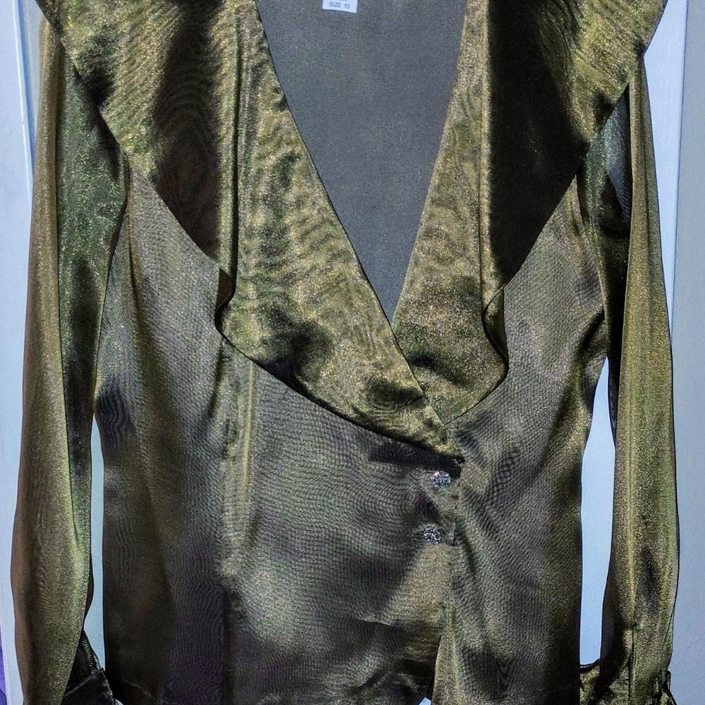 Women's Chelsea Nites Gold Or Bronze Color Size 10 Jacket. Very Good Condition.